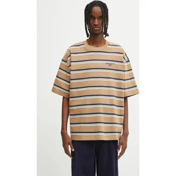 Bavlněné tričko Carhartt WIP S/S Holm T-Shirt, XL, hnědá, 82X