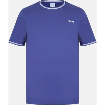 Pánské tričko Slazenger Tipped pánské tričko Bluebell 2XL