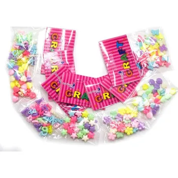 Dětské navlékací korálky Dekorační KORÁLKY pastelový MIX