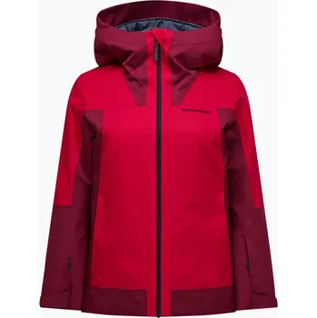 Dámská lyžařská bunda Perak Performance Rider Tech Insulated vertical zenith/tech burgundy