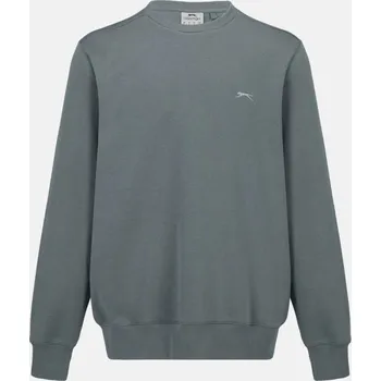 Pánský svetr Slazenger Fleece Crew Sweater Mens Slate Grey S