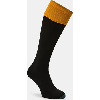 Pánské ponožky Mitre Adults Mercury Contrast Football Socks Black/Amber Mens 7-11