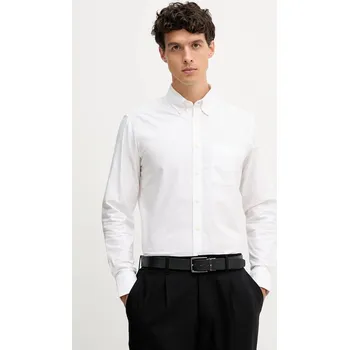 Pánská košile Bavlněná košile United Colors of Benetton 5FGBUQ04C bílá 00A, vel. S