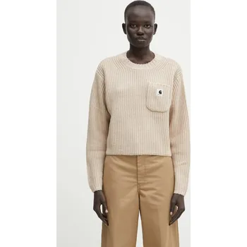 Dámský svetr Svetr s příměsí vlny Carhartt WIP W' Mira Sweater, M, béžová, 80X