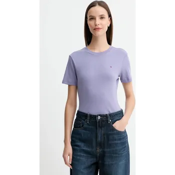 Pánské tričko Bavlněné tričko Tommy Hilfiger WW0WW40587 fialová 04X, vel. XL