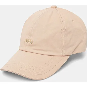 Kšiltovka Bavlněná baseballová čepice BOSS Ari-ME béžová barva, s aplikací, 50533367 02X, vel. ONE SIZE