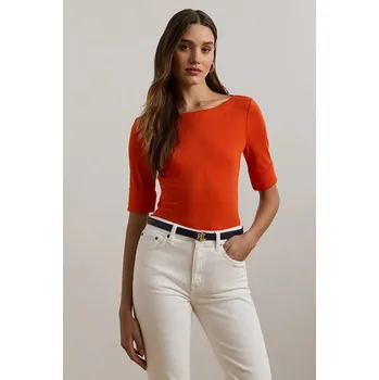 Tričko Lauren Ralph Lauren oranžová barva, 200654963 22X, vel. S