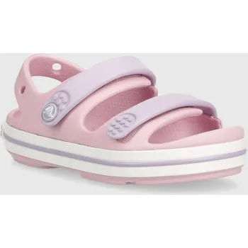Dívčí sandály Dětské sandály Crocs CROCBAND CRUISER SANDAL růžová barva 209424.CROCS.CROCBAND.C 30X, EUR 27/28