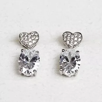 Náušnice Beat Silver - stříbrné náušnice se zirkony