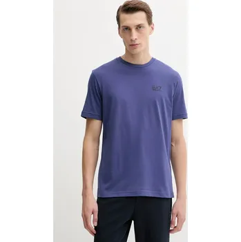 Bavlněné tričko EA7 Emporio Armani pánské, šedá barva, s potiskem, AF10375.7M000567 54X, vel. S