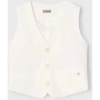 Dětská vesta s příměsí lnu Mayoral 3369.5A.Mini.PPYA béžová 01X, vel. 122
