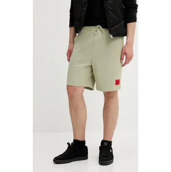 Pánské kraťasy Bavlněné šortky HUGO Diz222 50466196 zelená 91C, vel. L