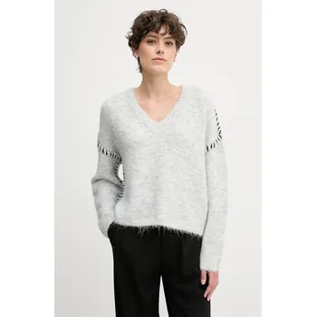 Pánský svetr Svetr z vlněné směsi Sandro Ferrone S87YBFGAL šedá 90X, vel. M