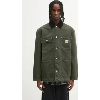 Bavlněná bunda Carhartt WIP OG Chore Coat zelená barva, přechodná, I035613.3CM4O, M, 91X