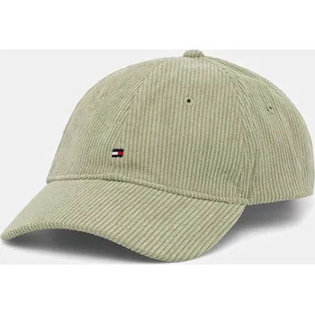 Kšiltovka Manšestrová kšiltovka Tommy Hilfiger zelená barva, AM0AM13583 07X, vel. ONE SIZE