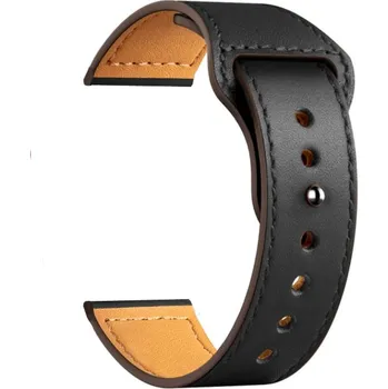 Příslušenství k chytrým hodinkám Madvell Kožený řemínek černá 22mm