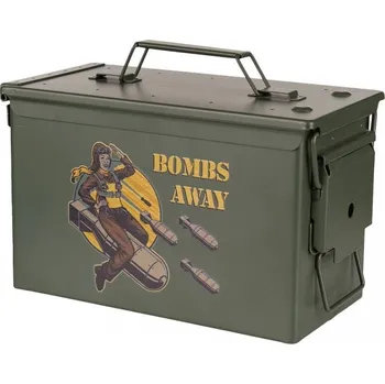 turistický batoh FOSCO Bedna na munici CAL.50 Bombs Away ZELENÁ