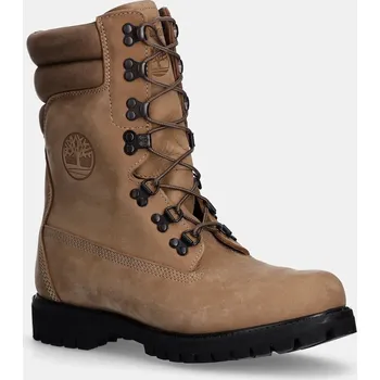 Pánská obuv Nubukové boty Timberland Premium Tall Lace, 43, béžová, 80X