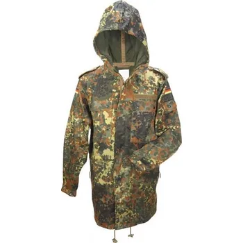 Pánský kabát Bundeswehr Bunda/parka BW polní bez vložky FLECKTARN použitá FLECKTARN - německé maskovaní 165-175/100-105
