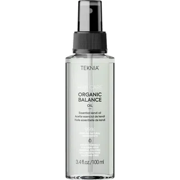 Vlasová regenerace Lakme Teknia Organic Balance Oil esenciální olej Kendi pro vlasy, pokožku a tělo 100 ml