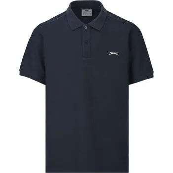 Pánské tričko Slazenger Plain pánské polo tričko Navy XS