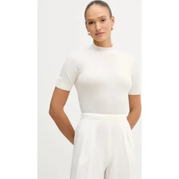 Dámské oblečení Svetr s příměsí vlny Sisley 11BAM105P béžová 01A, vel. M