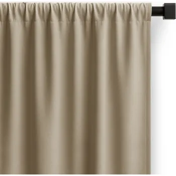 Závěs s řasící páskou Carli béžový, velikost 200x250