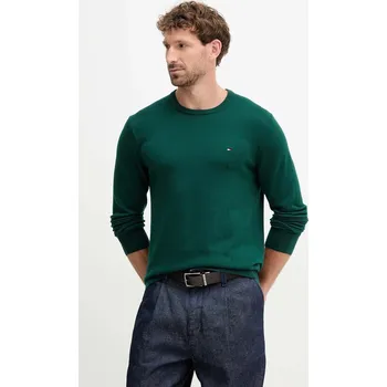 Pánský svetr Bavlněný svetr Tommy Hilfiger modrá barva, MW0MW39999 76X, vel. XXL