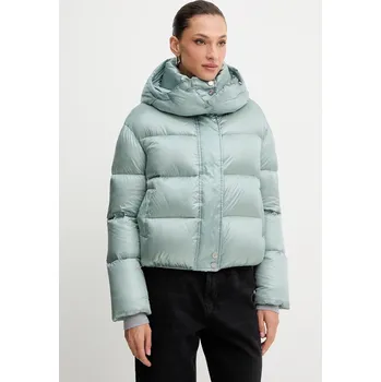 Dámská bunda Péřová bunda Patrizia Pepe dámská, hnědá barva, 2O0050.A9M0 65X, vel. 34