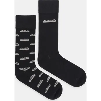Pánské ponožky Ponožky HUGO 2P RS GIFT SPLIT CC 2-pack 50546669 černá 99X, vel. 40/46
