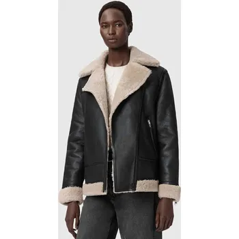 Moto bunda Kožená bunda AllSaints SOLA W120LB černá 99B, vel. S