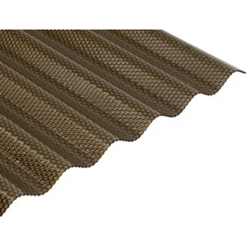 Průsvitná krytina LANIT PLAST Vlnitý polykarbonát Marlon CSE DIAMOND VL 76/18 2,6 mm bronz 1,045 x 3 m
