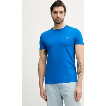Pánské tričko Bavlněné tričko Lacoste TH6709 modrá 57X, vel. L