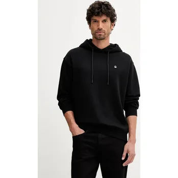 Pánská mikina Bavlněná mikina United Colors of Benetton 342ZU201K černá 99A, vel. L