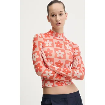 Pánské tričko Tričko s dlouhým rukávem Hugo Blue 50534739 oranžová 22X, vel. M