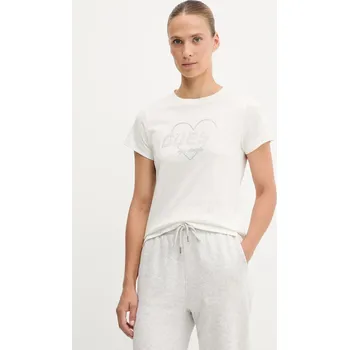 Bavlněné tričko Guess NARCISO V5GI10.K9RM1 béžová 01X, vel. XS