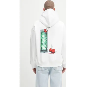 Pánská mikina Mikina Carhartt WIP Hooded Jake Garcia pánská, bílá barva, s kapucí, vzorovaná, I035191.02XX, XL, 00X