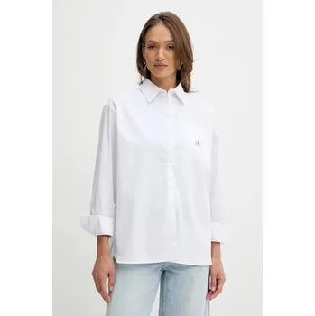 Pánská košile Košile Calvin Klein Jeans LV047C143G bílá 00X, vel. XXS