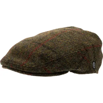 Čepice CTH Ericsson of Sweden Zimní vlněná bekovka s ušními klapkami - driver cap od CTH Ericson Spencer - Harris Overcheck Green Velikost: 61 cm (XL)