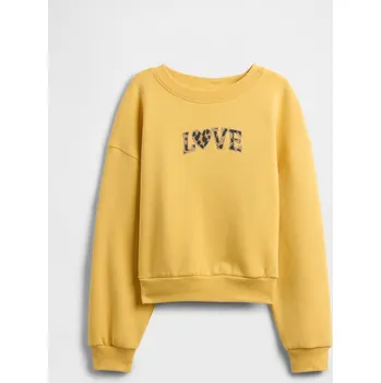 Chlapecká mikina GAP Dívčí Dětská oversize mikina GAP Žlutá L (2946864)