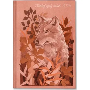 Diář Nonari Barevný Neobyčejný diář 2026 Vlk A5 týdenní 2026