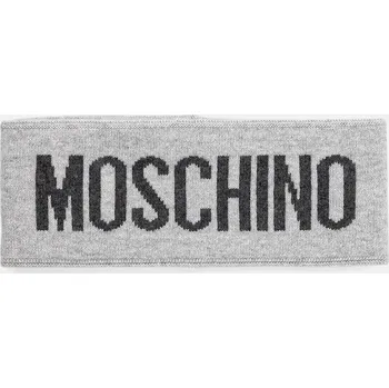 Čelenka Vlněná čelenka Moschino M2355.65235 šedá 90X, vel. ONE SIZE
