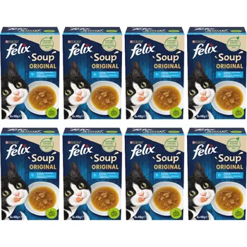 Krmivo pro kočku FELIX Soup Original rybí příchutě 8x(6x48g)