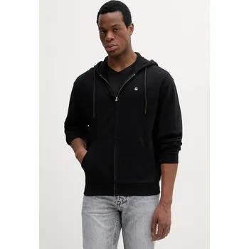 Pánská mikina Bavlněná mikina United Colors of Benetton pánská, modrá barva, s kapucí, hladká, 342ZU500P 99A, vel. L