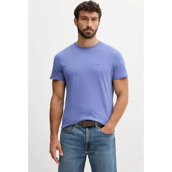 Pánské tričko Bavlněné tričko Tommy Jeans pánské, bílá barva, DM0DM04411 05X, vel. M