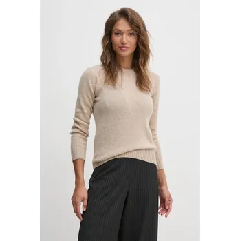 Dámský svetr Vlněný svetr United Colors of Benetton dámský, šedá barva, lehký 103ME1N23.507 08X, vel. XS