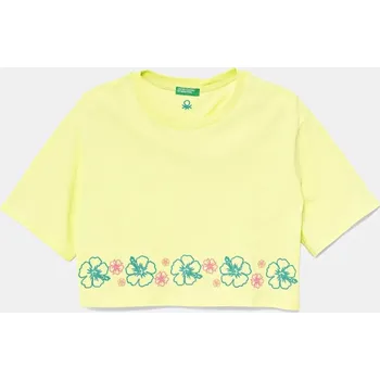 Chlapecké tričko Dětské bavlněné tričko United Colors of Benetton zelená barva, 3096C10PC 3096C10PC.G.Seasonal 71X, vel. 160