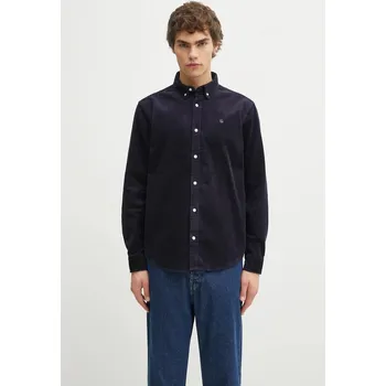 Pánská košile Manšestrová košile Carhartt WIP L/S Madison Cord pánská, tmavomodrá barva, regular, s límečkem button-down, I029958.0FHXX, XXL, 59X