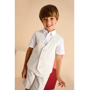 Dětská vesta s příměsí lnu Mayoral 3369.5A.Mini.PPYA béžová 02X, vel. 134