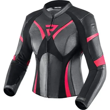 Moto oblečení Dámská bunda Rebelhorn Rebel černo-fluo růžová 44